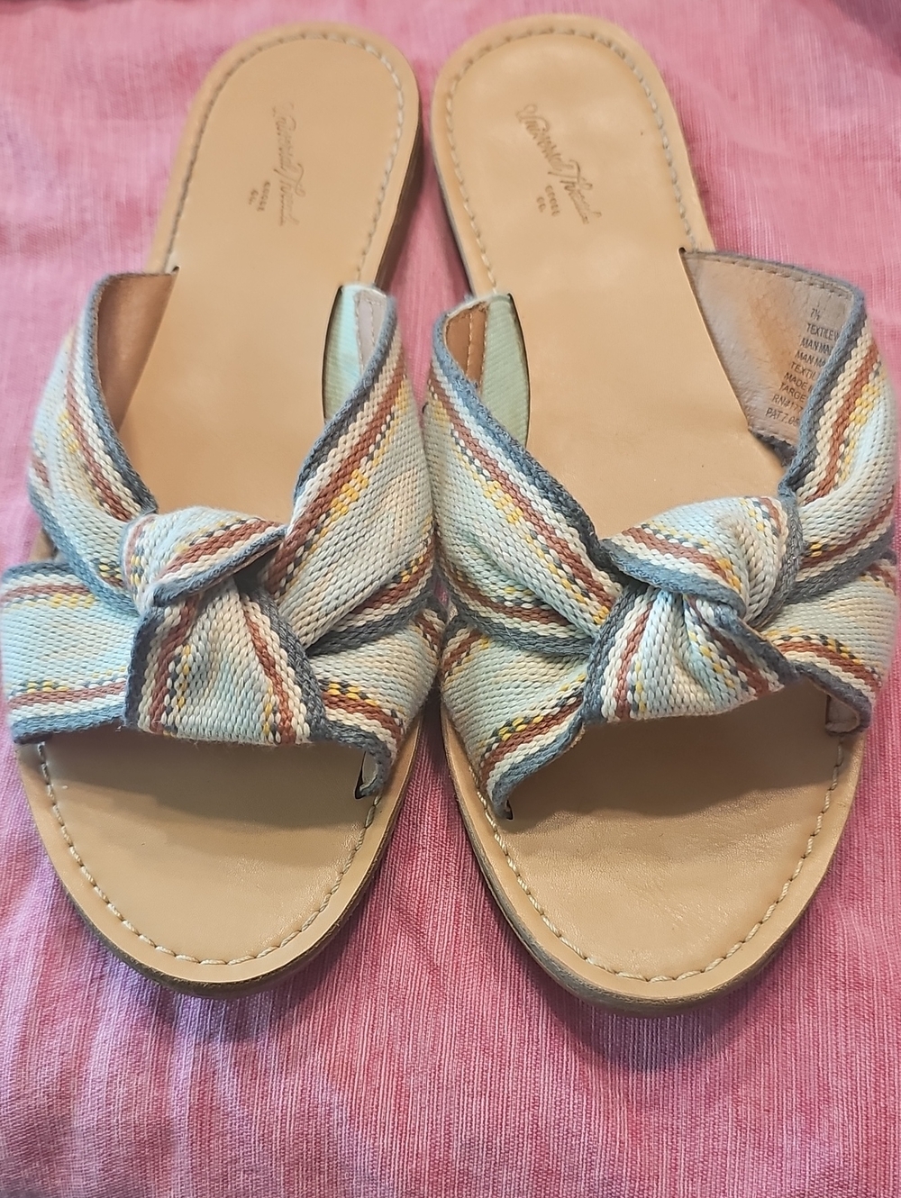 Universal Thread Multicolor Knotted Slide Sandals - Size 7.5